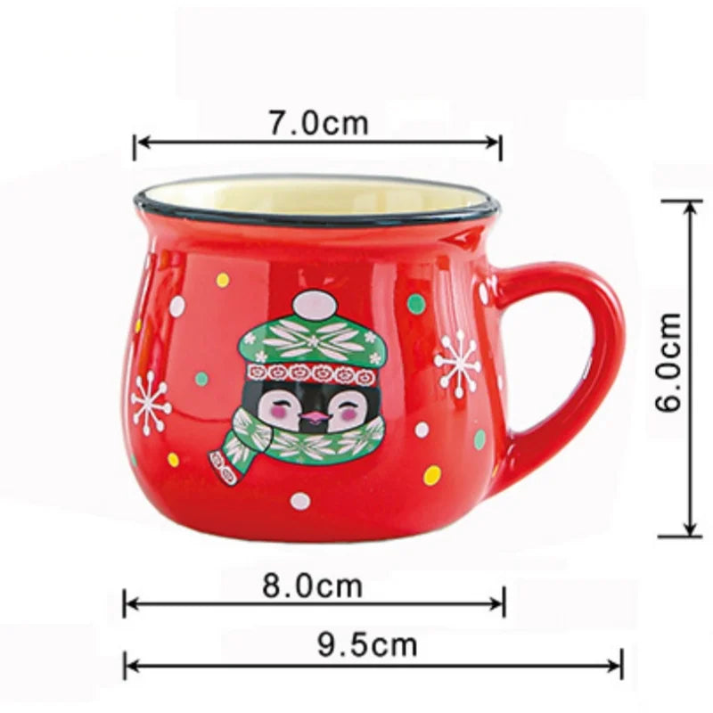 Ceramic Mousse Cup Cartoon Santa Claus Bakery Dessert Mug High-temperature Resistant Coffee Breakfast Cup Children's Water Mug Peaceful Pleasures Health and Wellness