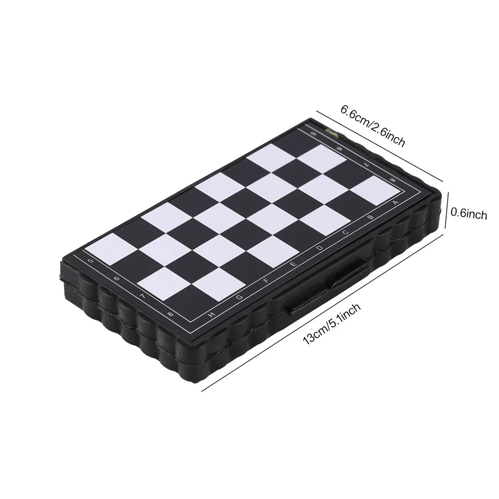 Mini Magnetic Chess Set for Kids - Portable Folding Plastic Chessboard Outdoor Friendly Travel Board Game Peaceful Pleasures Health and Wellness