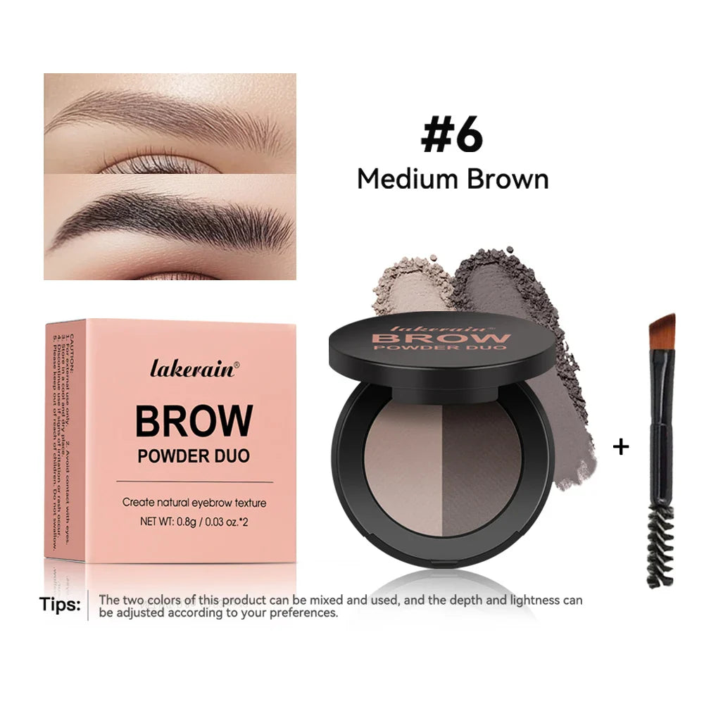 Two-Color Eyebrow Powder Duo – Waterproof Contour & Nose Shadow