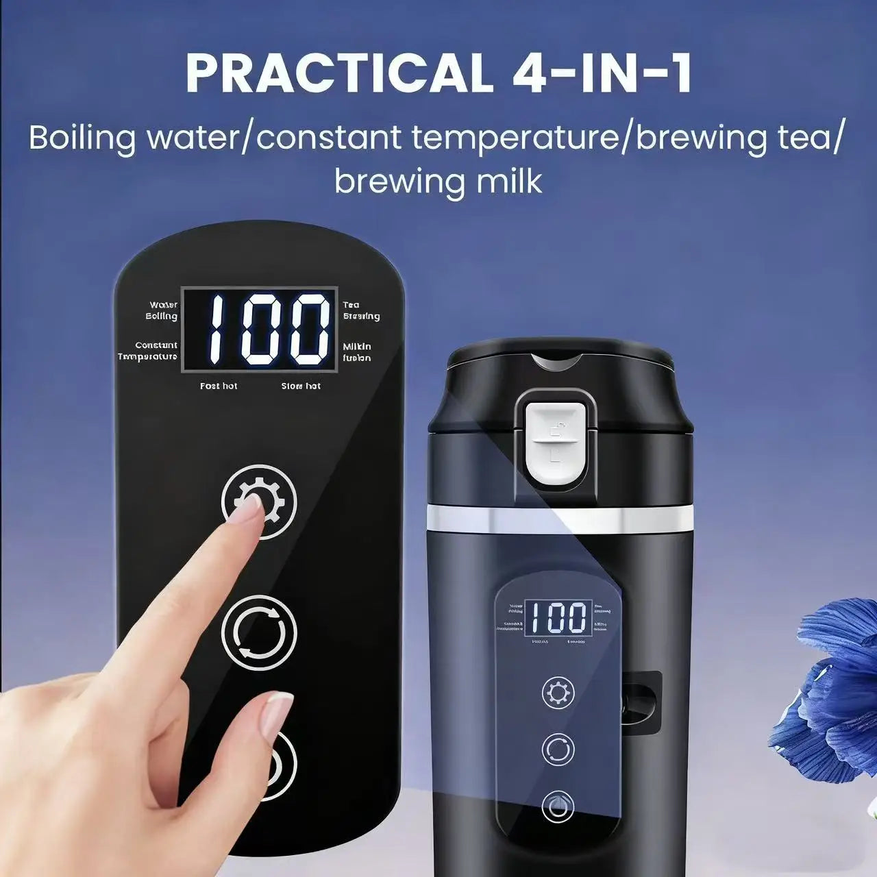 URGGU 12V/24V Car Electric Kettle – 304 Stainless Steel Mug