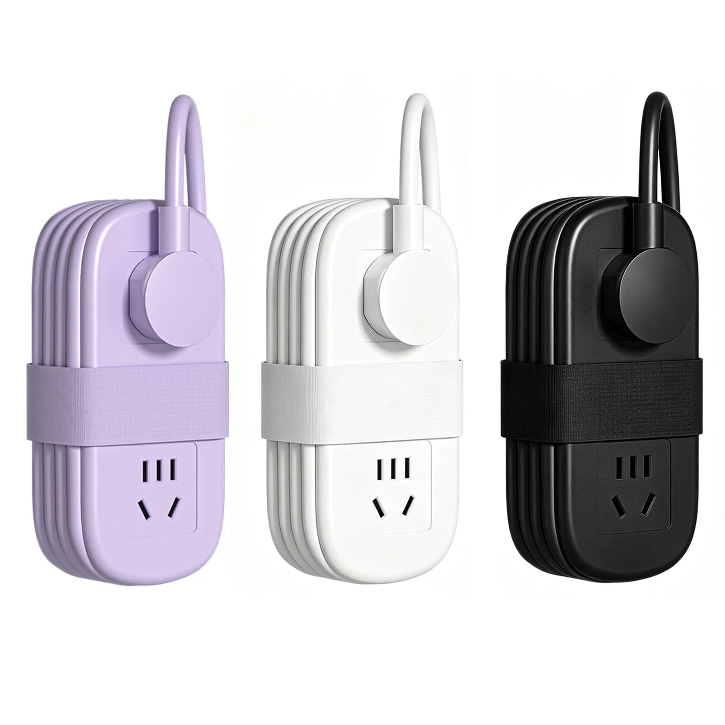 250V-10A Universal Electrical Power Strip With Storage Straps Portable Travel Adapter Fast Charging Station for Home/Travel Peaceful Pleasures Health and Wellness