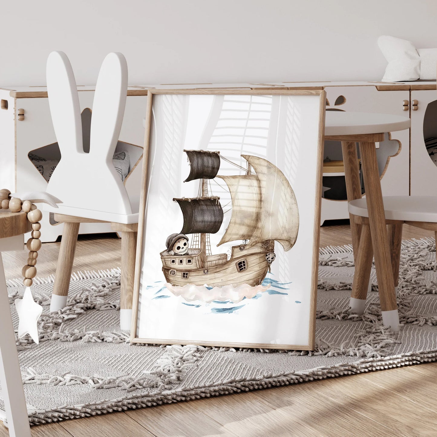Personalized Animal Rainbow Name Canvas Wall Art – 3 Piece Set