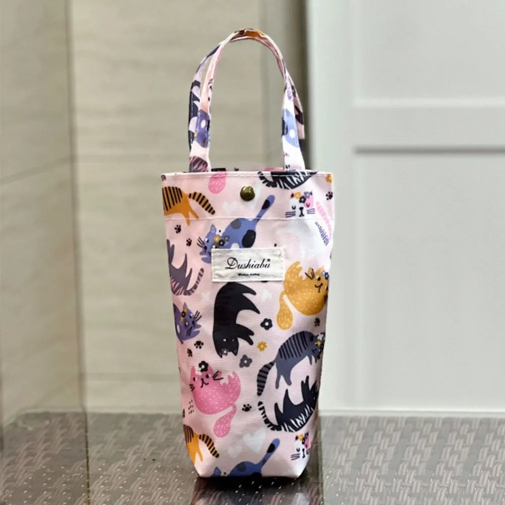 Cute Insulated Water Bottle Carrier Pouch | Cup Sleeve Bag