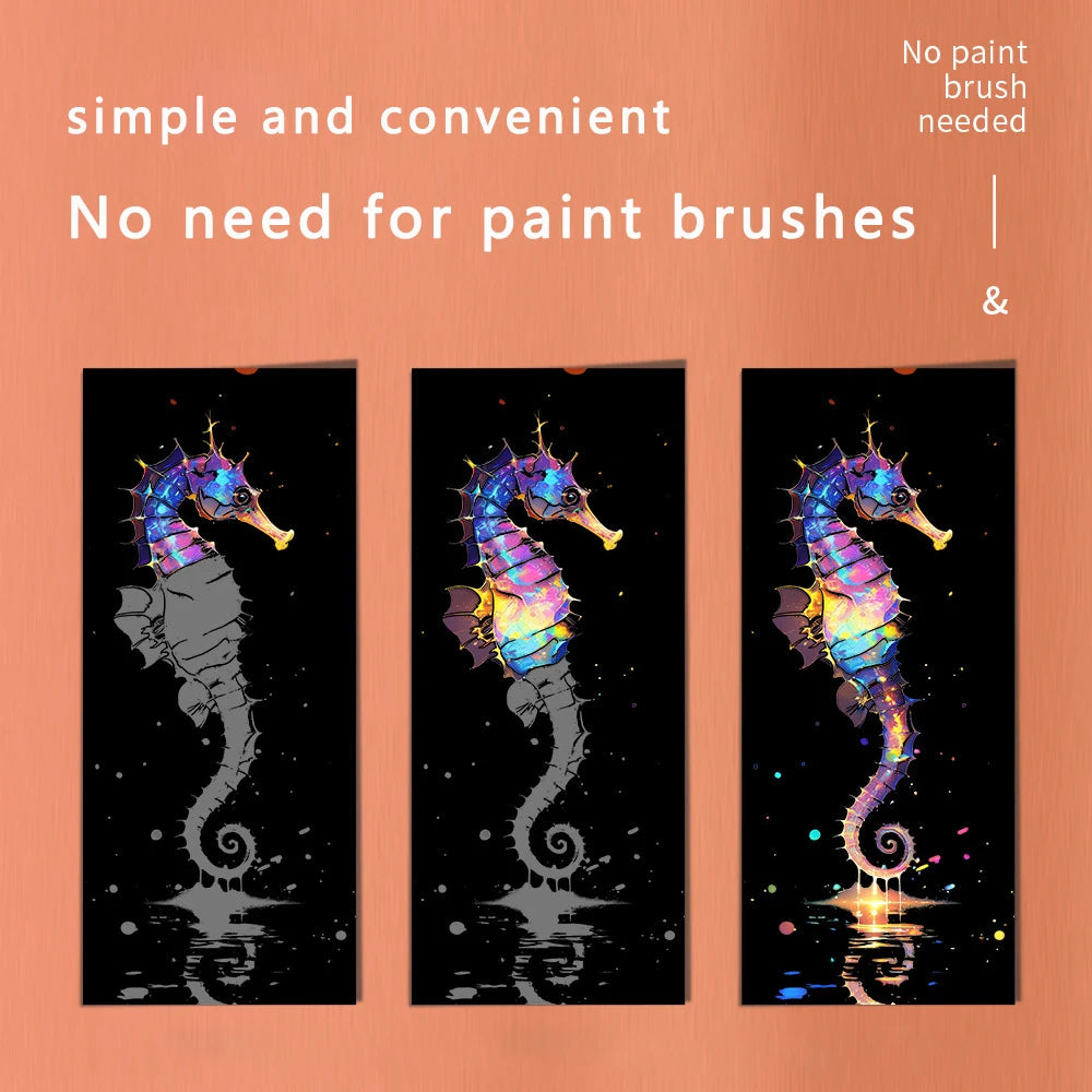 12 Colorful Bookmark Scratch Paper Handmade DIY Drawing Portable