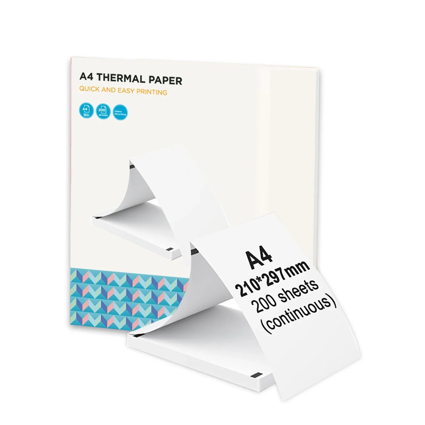 A4 Thermal Paper 200 Sheet Fanfold Printing Printer L81 A81 A80