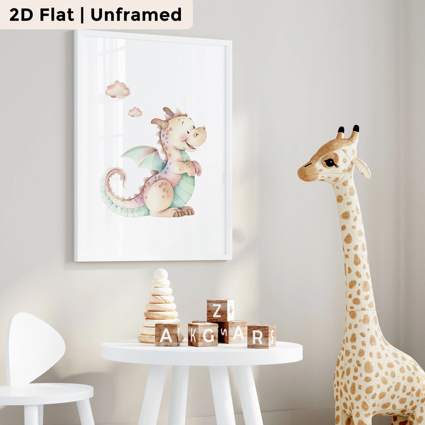3-Piece Cartoon Dinosaur Prince Canvas Wall Art | Kids Room