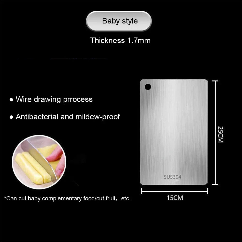 Heavy Duty Stainless Steel Double-Sided Cutting Board