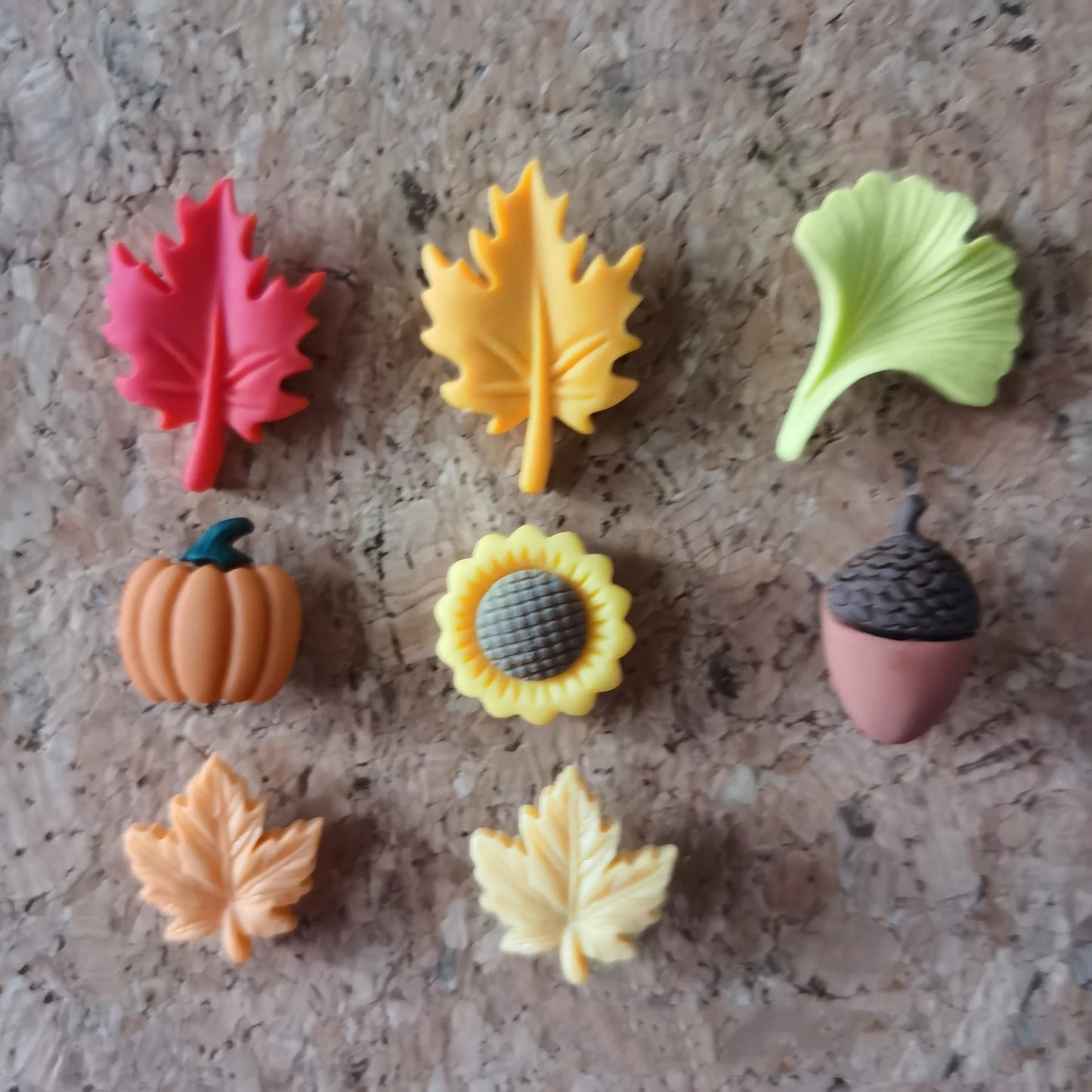 Bview Art Autumn Maple Leaf Forest Animal Resin Push Pins Creative