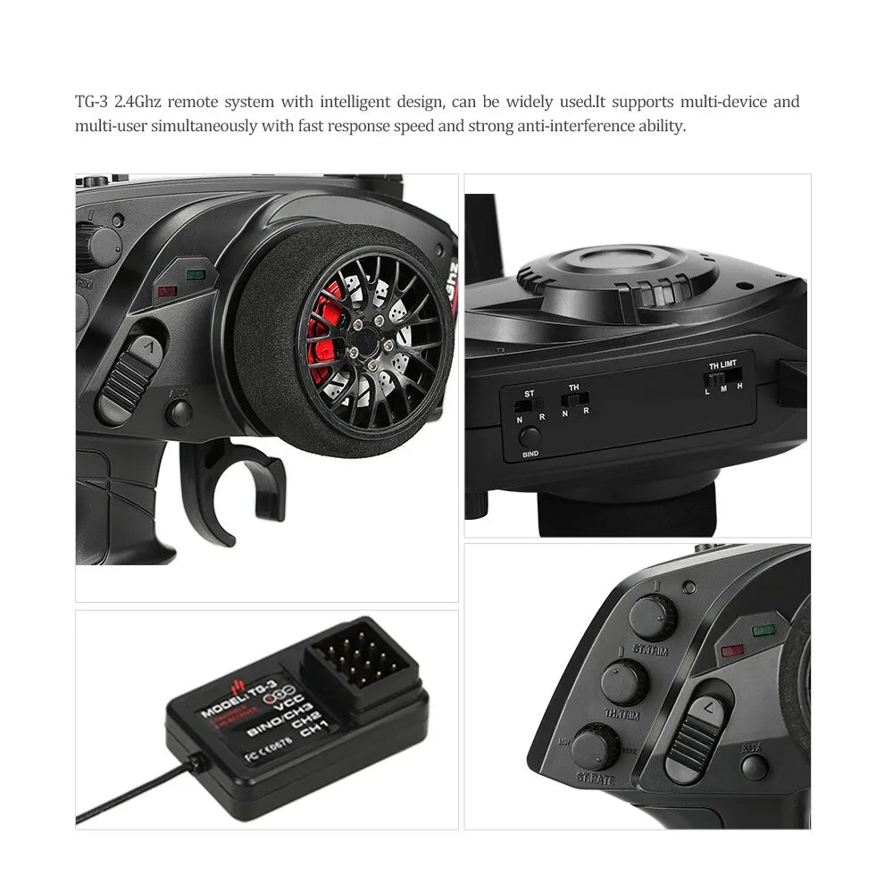 GoolRC TG3 2.4GHz 3CH RC Transmitter & Receiver for Car Boat
