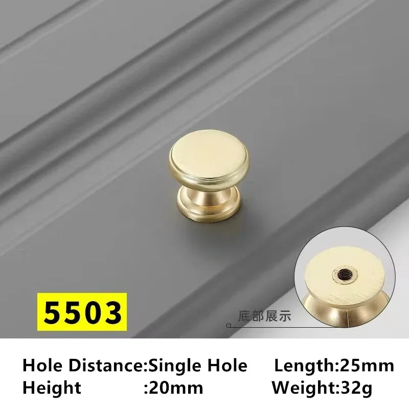 Golden Ring Cabinet Knob – Single Hole Zinc Alloy Drawer Handle