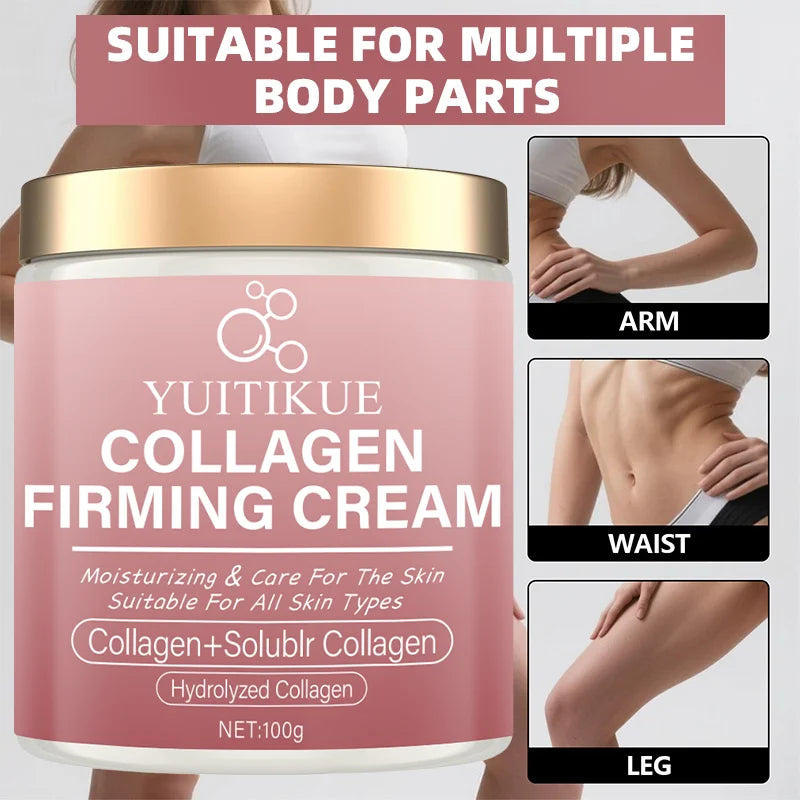 Collagen Firming Cream 100g - Tighten & Lift for Arms Waist Legs, Gentle Formula, Exercise Enhancer, All Skin Types Peaceful Pleasures Health and Wellness