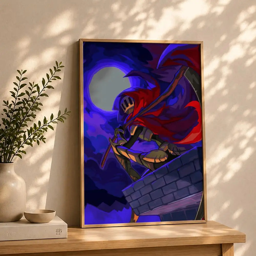 Game S-Shovel KnightS Poster HD Self Adhesive Waterproof Wall Art Ideal for Home Office Dorm Bedroom Great Gift Peaceful Pleasures Health and Wellness White15 50X70cmNoframe