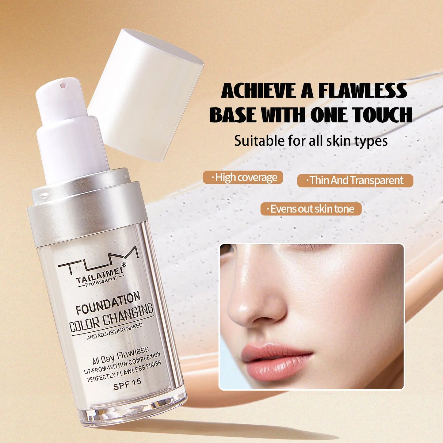 TLM Liquid Foundation Color Changing Concealer