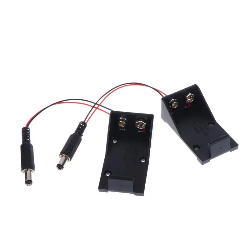 2Pcs/pack 9V Battery Clip Holder Case Box With Wire Leads DIY Interface Accessories Peaceful Pleasures Health and Wellness