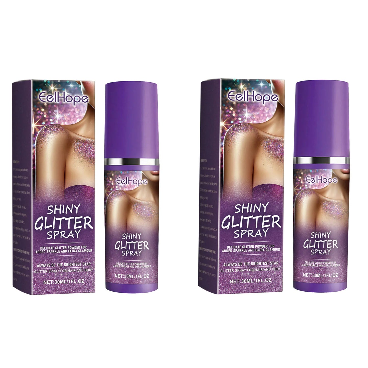 Eelhope Glitter Spray – Shimmer Highlighter for Skin, Hair & Face