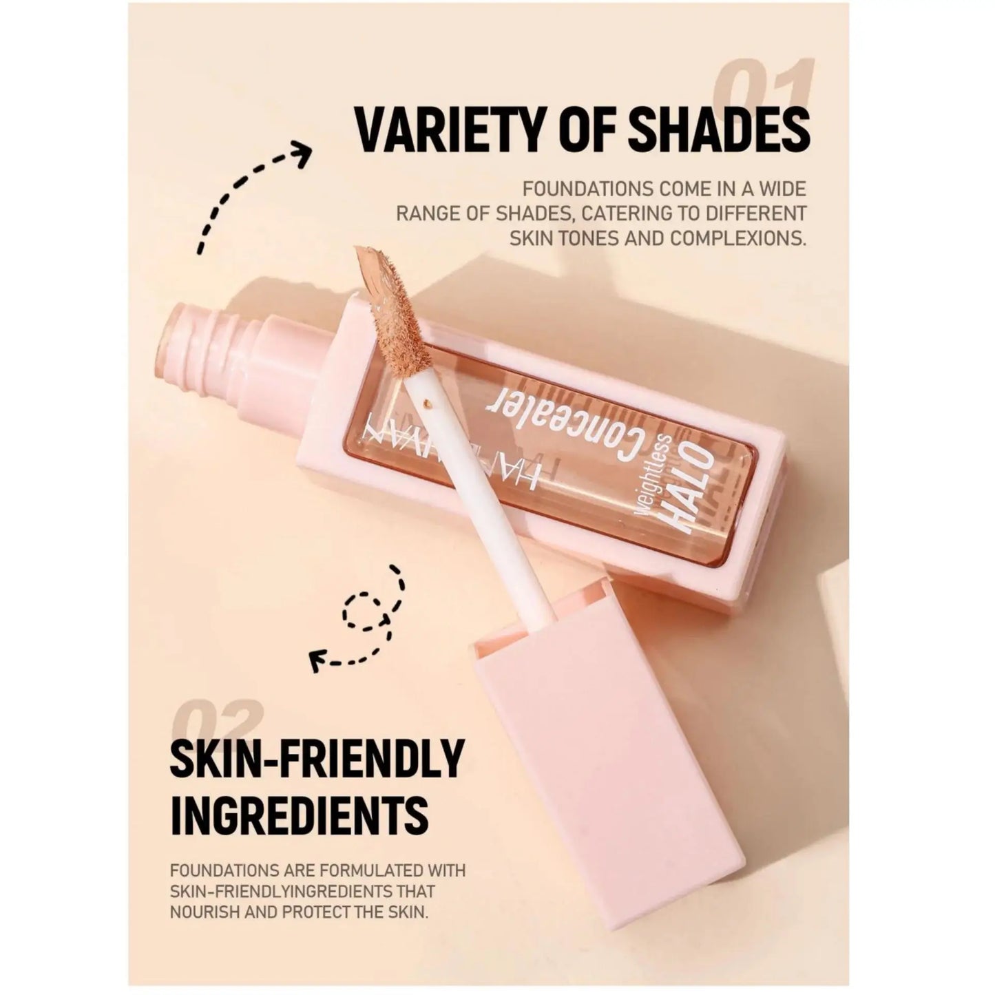Handaiyan Matte Liquid Concealer – Full Coverage Oil Control
