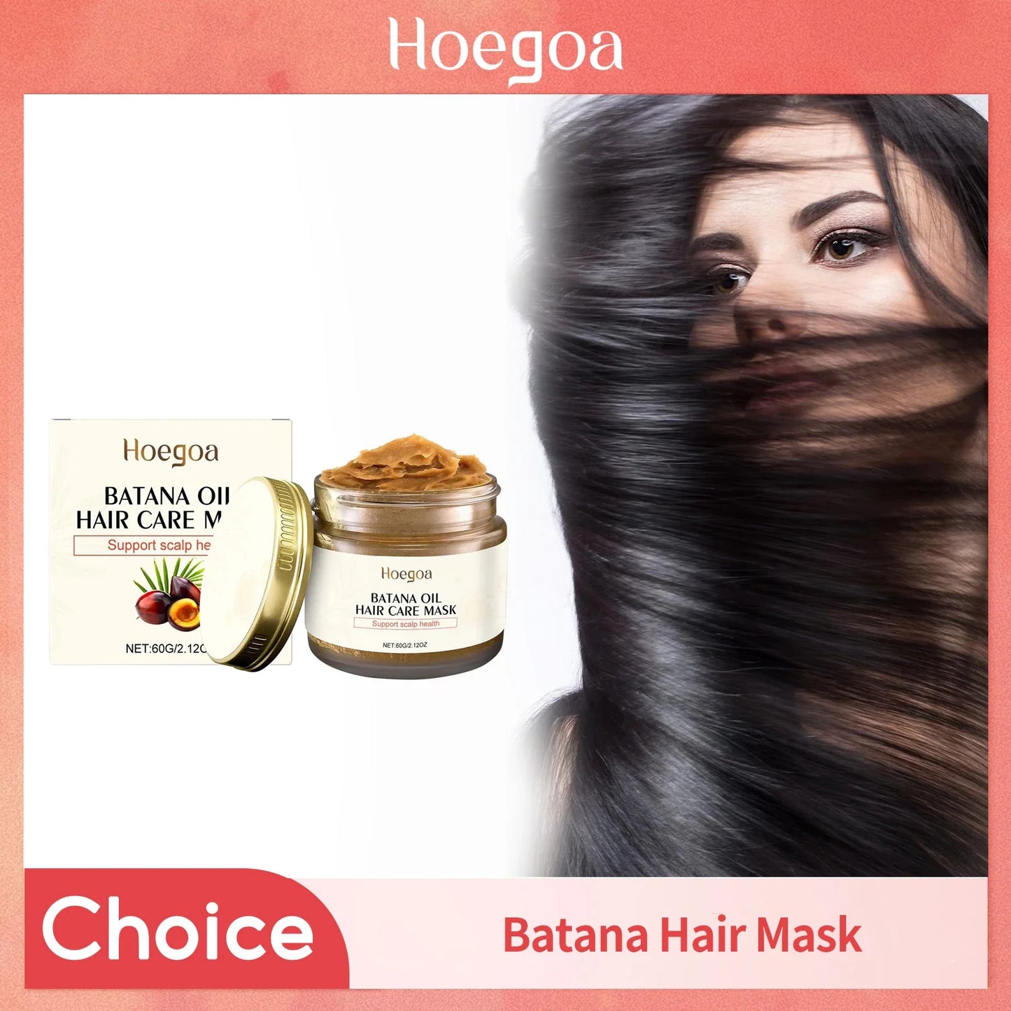 HOEGOA Batana Oil Conditioner – Moisturizing & Frizz Control 60g