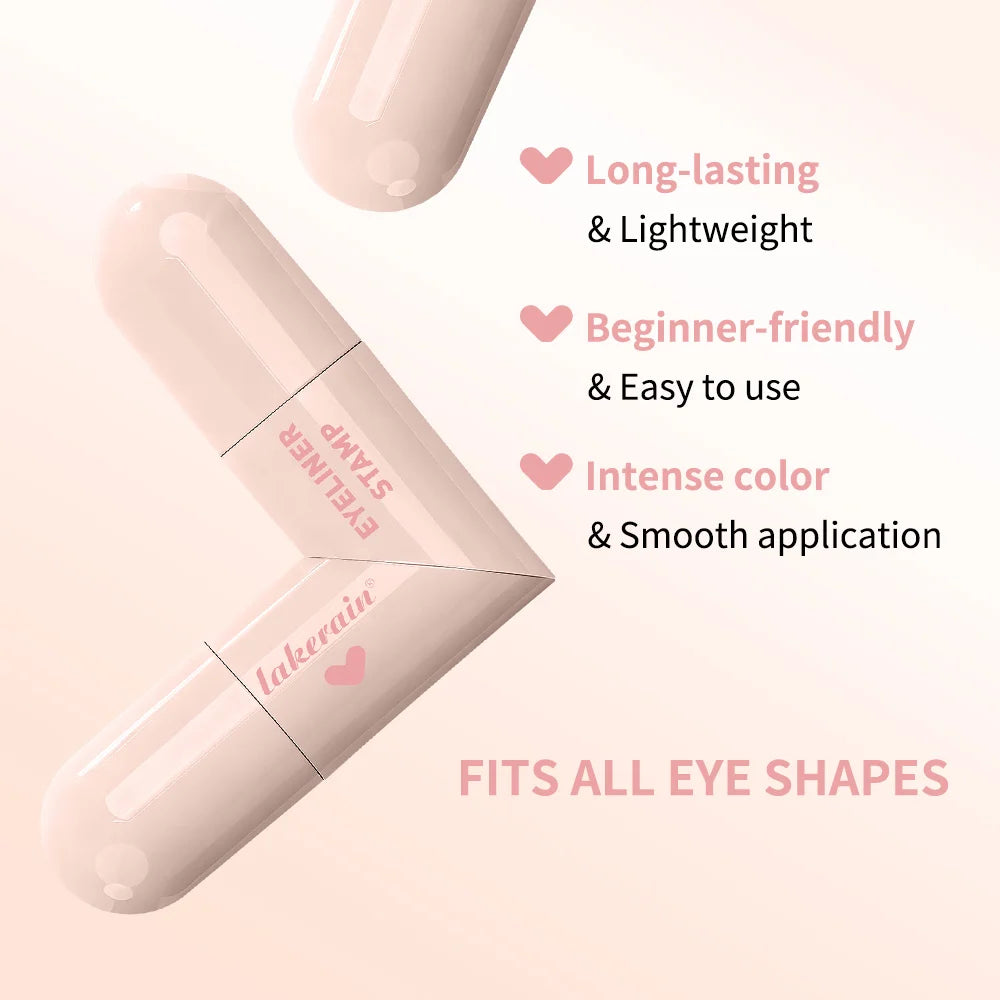 Eyeliner Stamp Beginner Friendly One-Press Forming Precise Fit Waterproof Sweatproof Fast Drying Formula Intense Color Eyeliner Peaceful Pleasures Health and Wellness