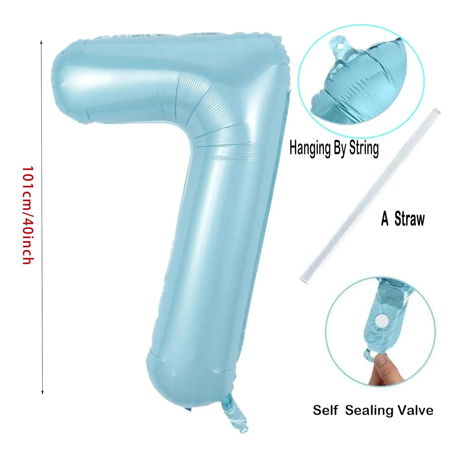 40inch Large Pearl Blue Number Balloons Jungle Safari Birthday Balloon Party Foil Balloon 0 1 2 3 4 5 6 7 8 9 globos Balls Peaceful Pleasures Health and Wellness