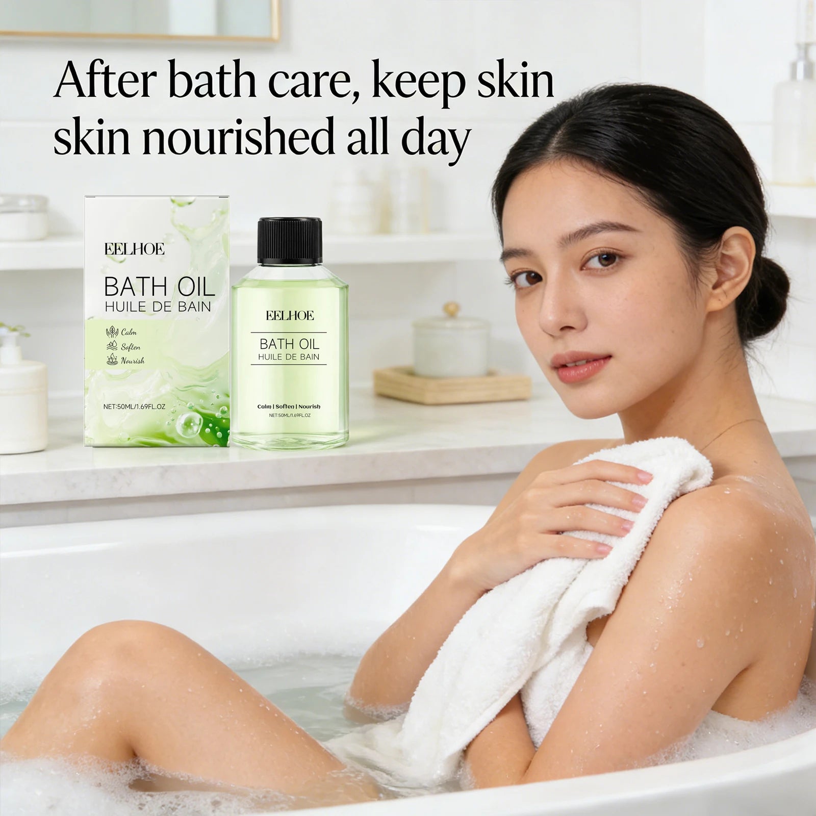 Moisturizes Bath Oil Remove Dirt Soothes Muscles Relieve Stress Promotes Relaxation Long Lasting Fragrance Body Care Shower Oil Peaceful Pleasures Health and Wellness