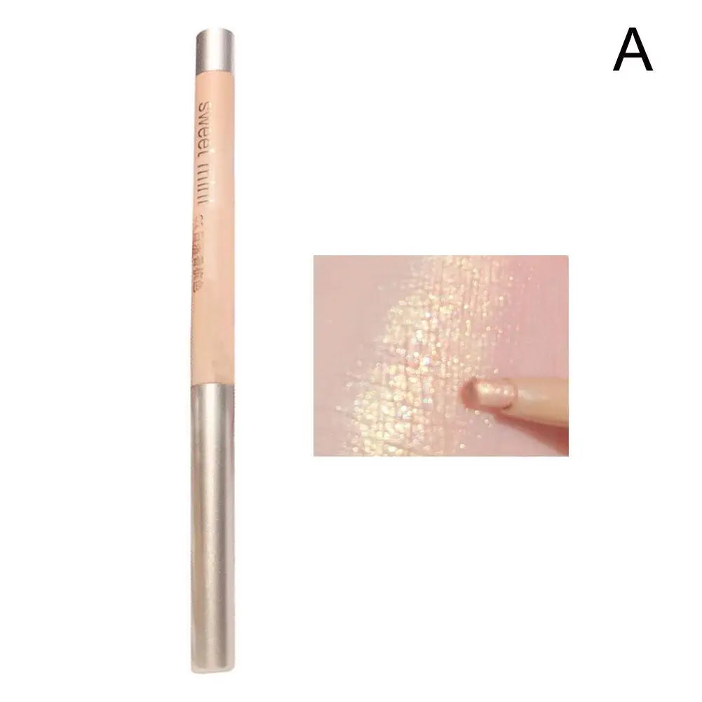 Sweet Mint Lying Silkworm Pencil Glitter Eyeshadow Pen Natural Long-Lasting Waterproof Shiny Eyeliner Outline Pen Stick Makeup Peaceful Pleasures Health and Wellness Champagne Sunset