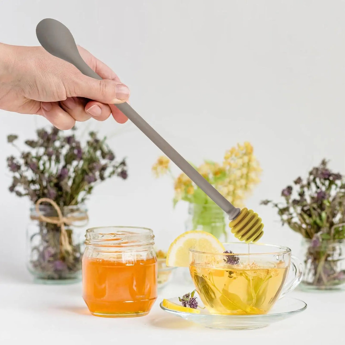 Silicone Honey Dipper Stick – Non-Drip Kitchen Dispensing Spoon