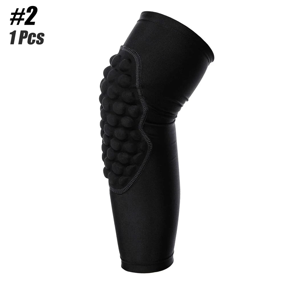 1Pcs Sports Kneepad Honeycomb Kids Child Knee Pads Basketball Gym Knee Protector Braces Support Football Compression Leg Sleeves Peaceful Pleasures Health and Wellness 2-Black YS