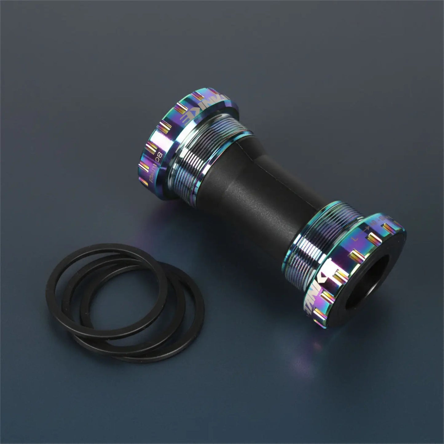 Bike Crankset with BB Axle-Threaded 68-73mm Sealed Bearing Rainbow Design Peaceful Pleasures Health and Wellness