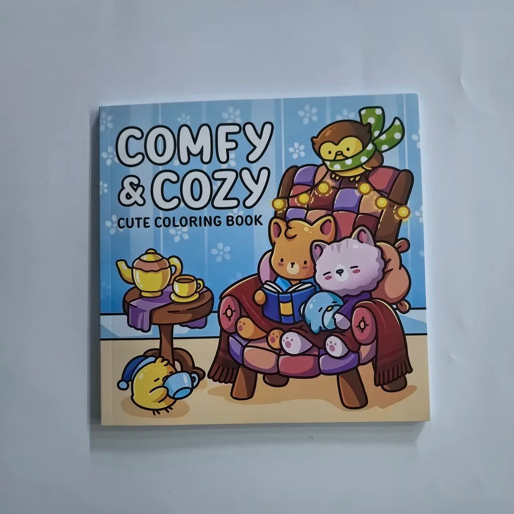 COMFY COZY Cute Coloring Book Adults Drawing Perfect Party Birthday
