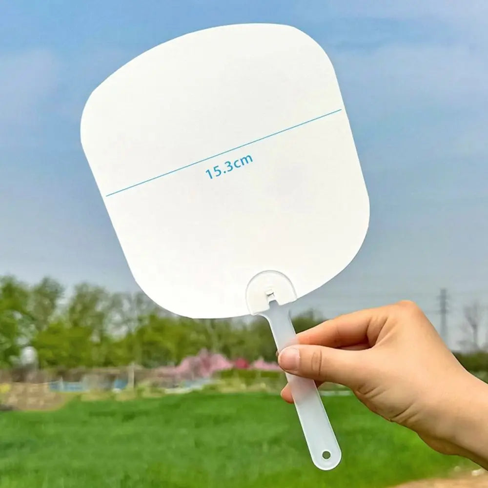 Blank Round Handheld Fan for Kids – DIY Painting & Graffiti