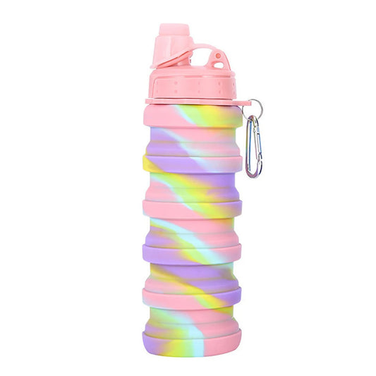 Sports Water Bottles 500ml,Leak proof Twist Cap Free Retractable for Home Outdoor,Biking, Hiking Portable Water Bottle Cups Peaceful Pleasures Health and Wellness Camouflage powder