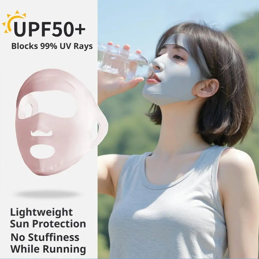 Women's Full Face Sunscreen Mask for Summer UV Protection Peaceful Pleasures Health and Wellness