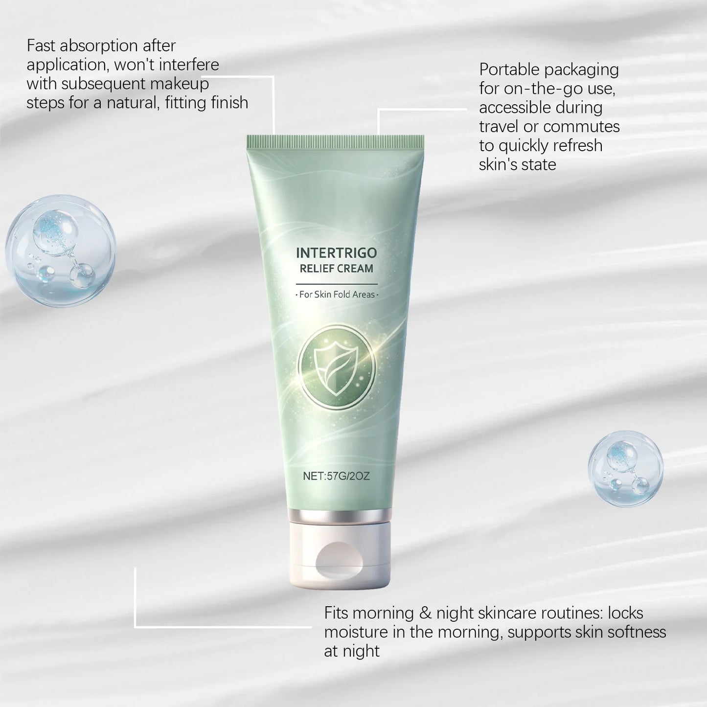 Intertrigo Relief Cream 57g | Skin Fold Redness & Hydration