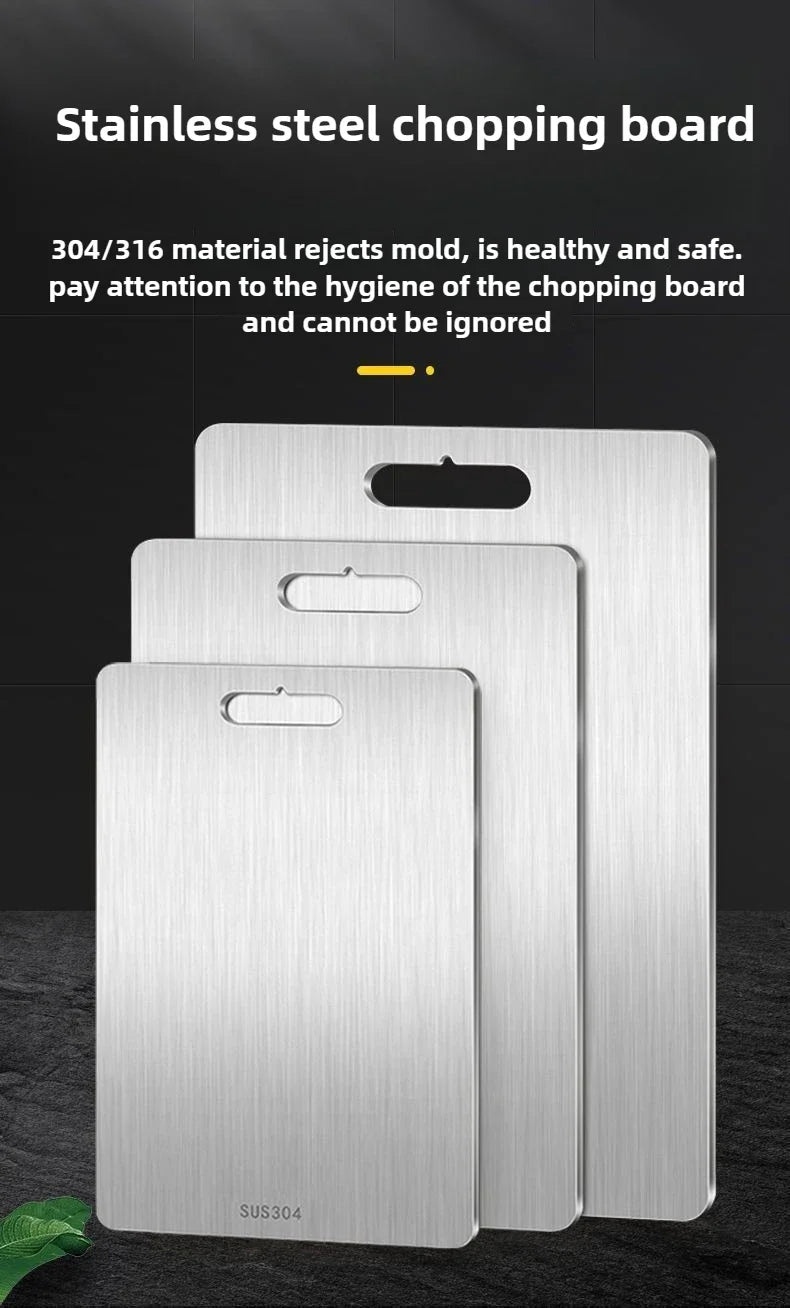 316 Stainless Steel Cutting Board – Reversible 2-in-1 Non-Slip Stainless Steel Cutting Board Peaceful Pleasures Health and Wellness