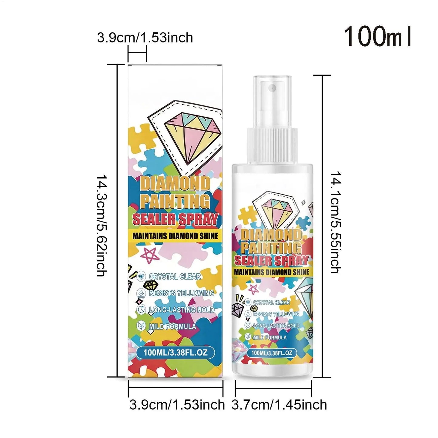 Long-Lasting Clear Gloss Stone Art Sealer Spray Dustproof Mist For Crafts & Puzzles, Protective Sealant For Canvas Rock Jewelry Peaceful Pleasures Health and Wellness