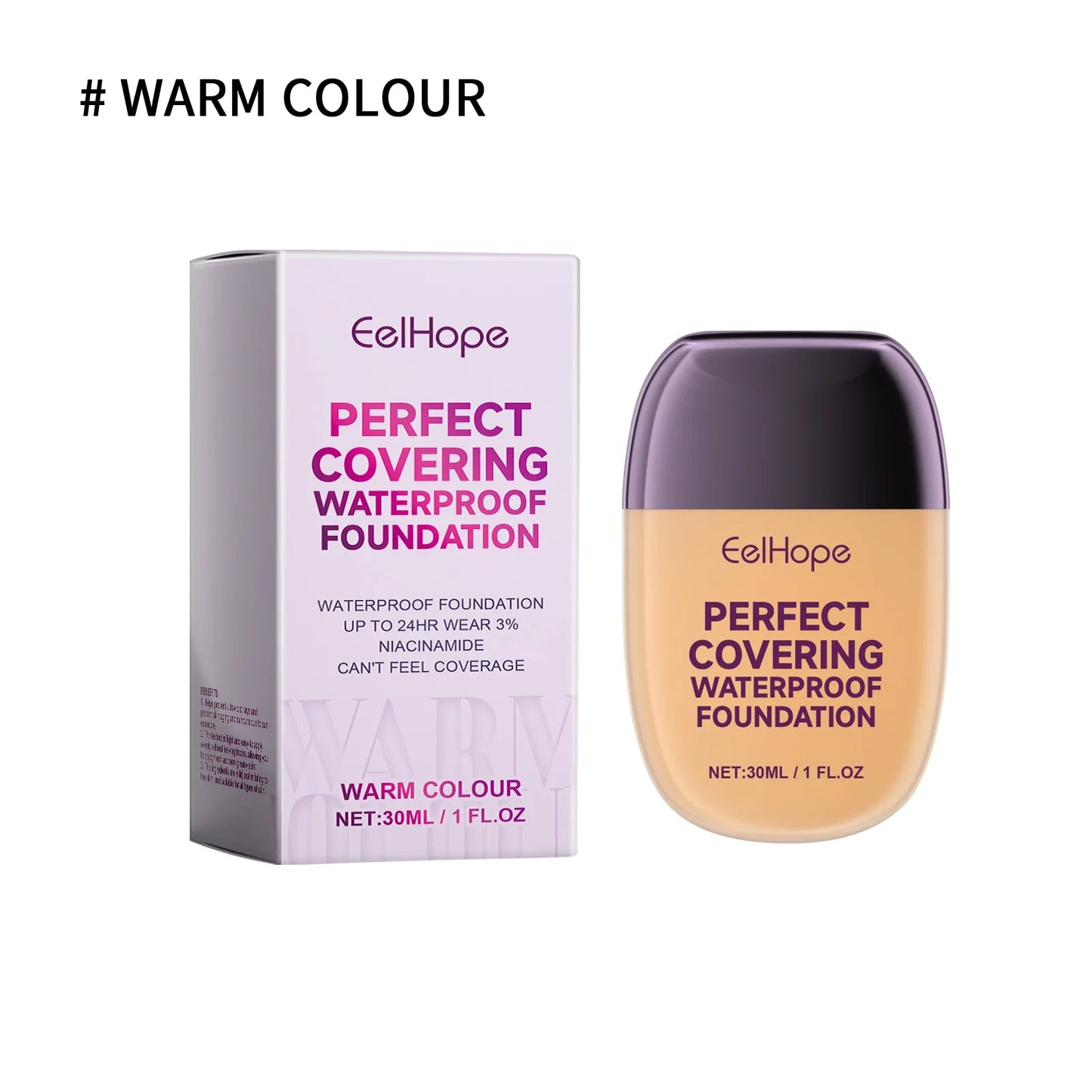 Eelhope Waterproof Full Coverage Liquid Foundation – 30ml