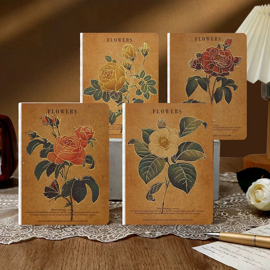 Vintage A6 Art Handbooks 104 Sheets Thickened High-value Notebook Peaceful Pleasures Health and Wellness