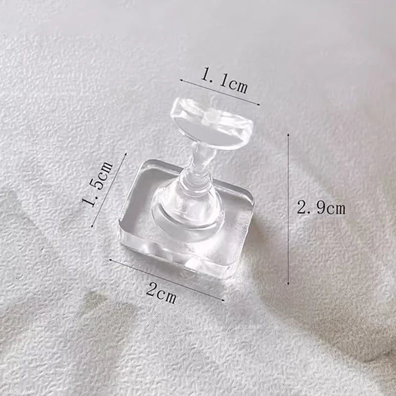 Nail Stand Non-Magnetic False Nail Tips Holder For Cat Eye Gel Press On Nails Display Rack Acrylic Nail Painting 1/5/10 Grids Peaceful Pleasures Health and Wellness 1 square