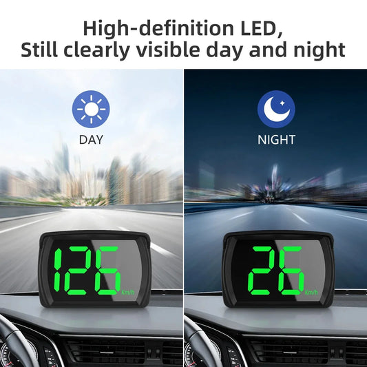 Y03 Professional GPS Speedometer HUD Head-Up Display Digital Car Speed Projection Large Font KM/H Meter Easy Plug and Play Peaceful Pleasures Health and Wellness
