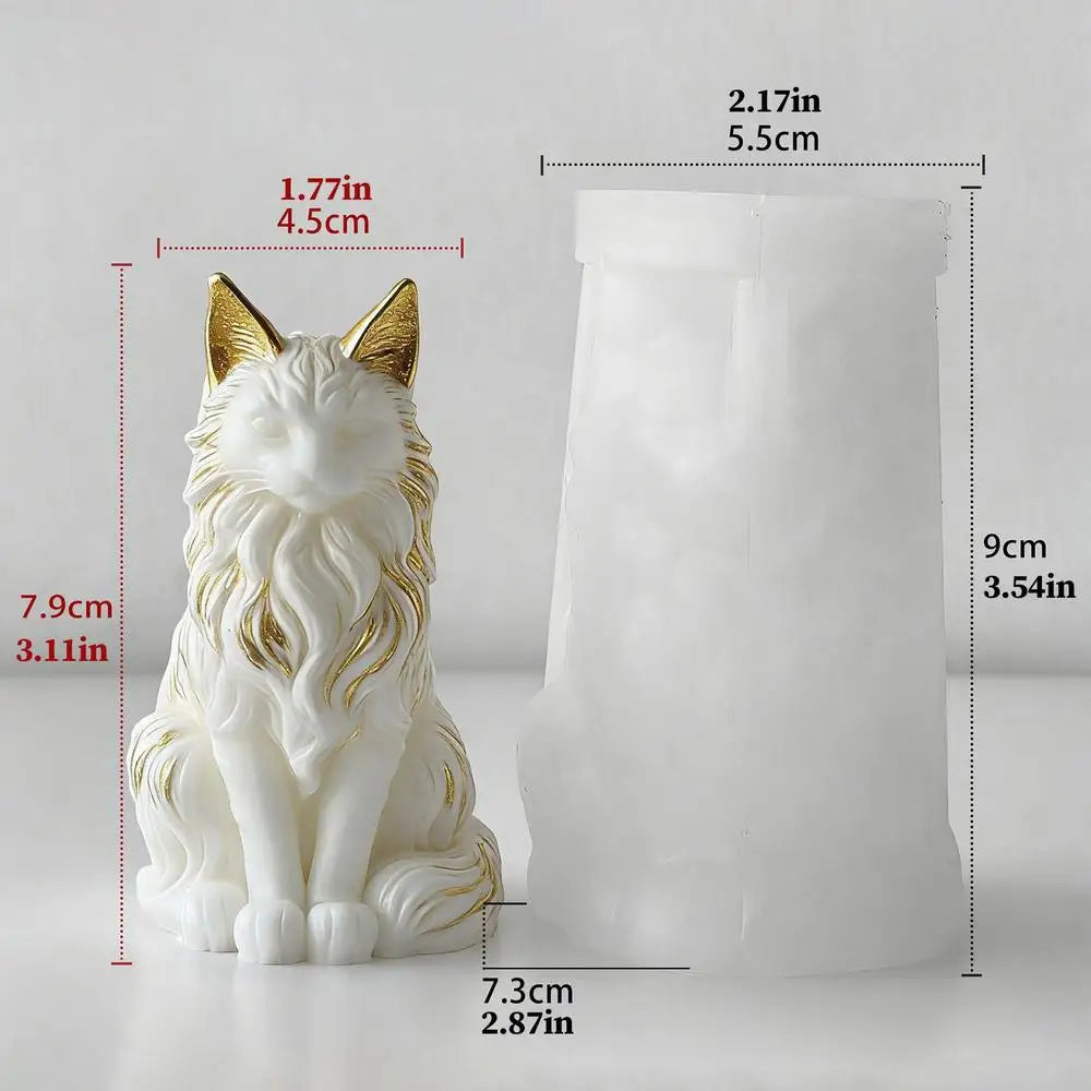 Cat Shape Resin Mold Sitting Concrete Decoration Craft Resin Soap Mold for Home Room Wedding Party Dinner Table Decorations Peaceful Pleasures Health and Wellness C China Mainland