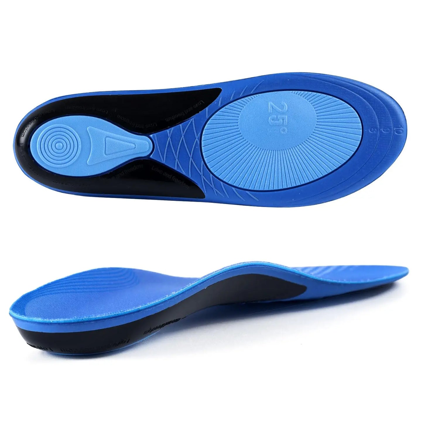 1 Pair Arch Support Insoles for Flat Feet, Shock Absorption Sports Insoles for Men & Women, Relieves Plantar Fasciitis Heel Spur Peaceful Pleasures Health and Wellness S