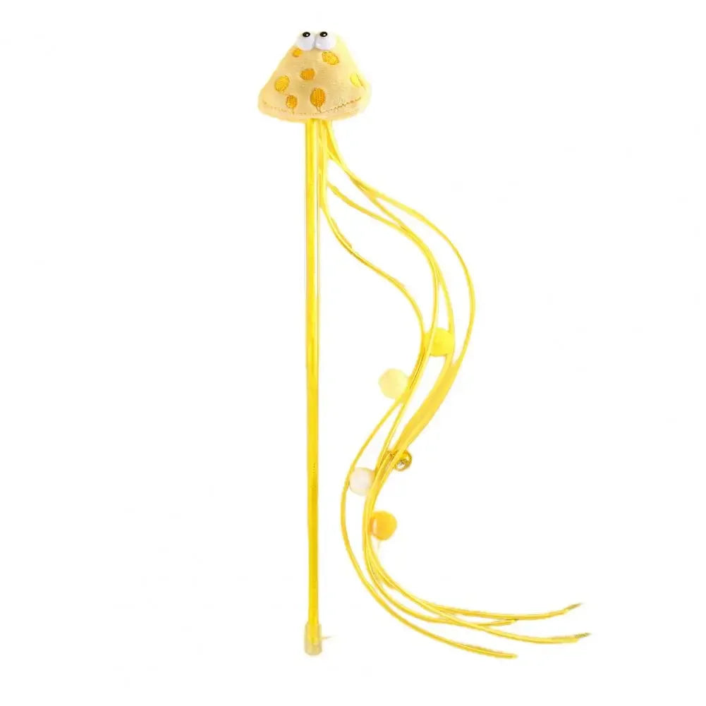 Cat Teasing Wand Plush Toy with Bell Ball – Interactive Cat Toy