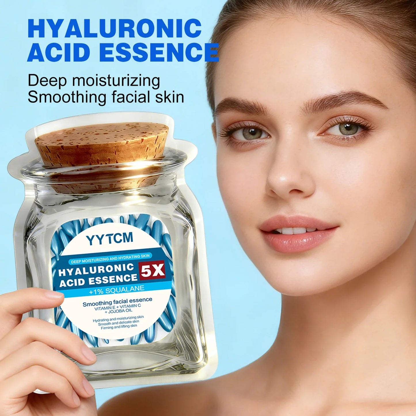 Hyaluronic Acid Brightening Face Serum Capsules | 18–180ct