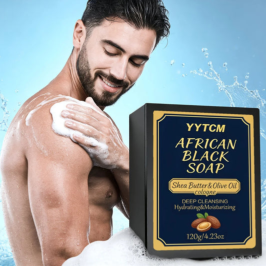 African Black Soap & Bamboo Charcoal Bar – Shea Butter & Olive Oil Cleansing Bar Soap Oasis Select