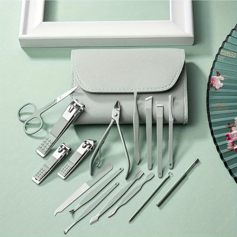 Nail Clippers Manicure Tool Set, With Portable Travel Case, Cuticle Nippers And Cutter Kit, Professional Nail Clippers Pedicure Peaceful Pleasures Health and Wellness