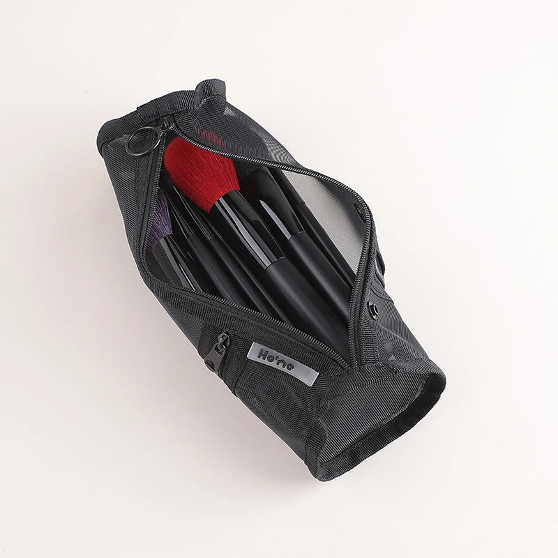 Mesh Makeup Brush Holder Bag | Travel Storage Case Organizer