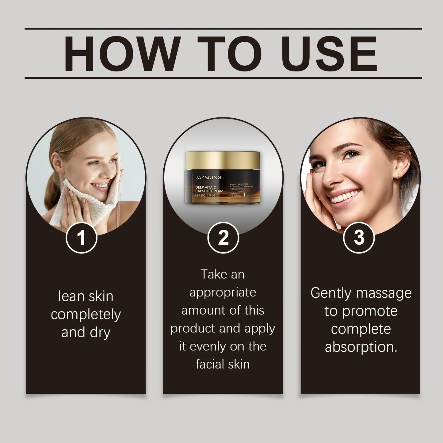 Vitamin C Face Cream Brighten Skin Reduce Fine Lines Remove Dullness Even Skin Tone Repair Skin Barrier Moisturizing Care Cream Peaceful Pleasures Health and Wellness