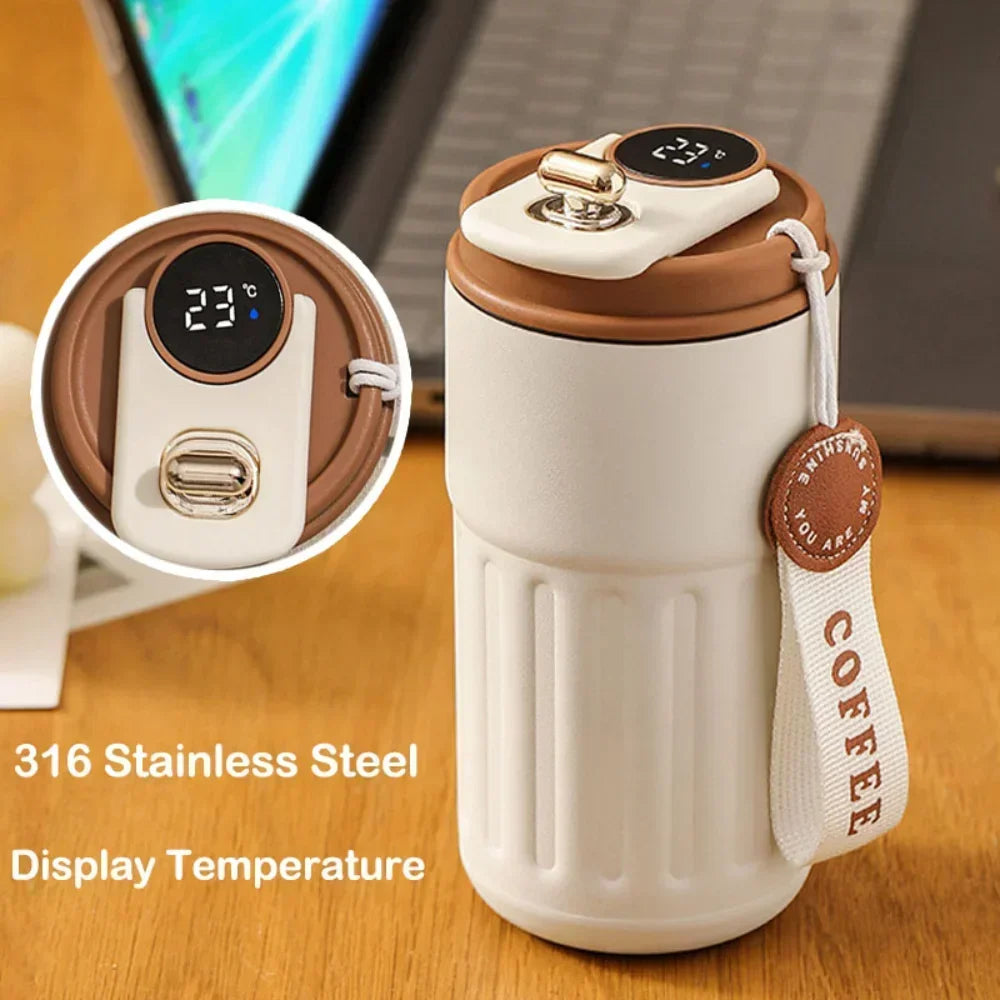 316 Stainless Steel Vacuum Thermos Tumbler | Temperature Display 450ml
