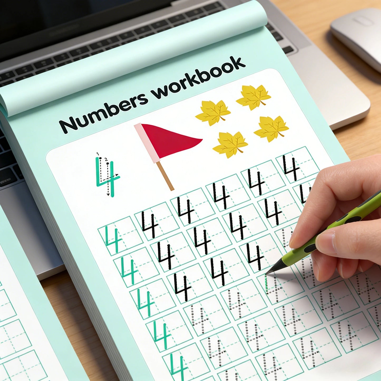 32 Pages Numbers Tracing Workbook 0-100 Kids Ages 3-5 Preschool Math