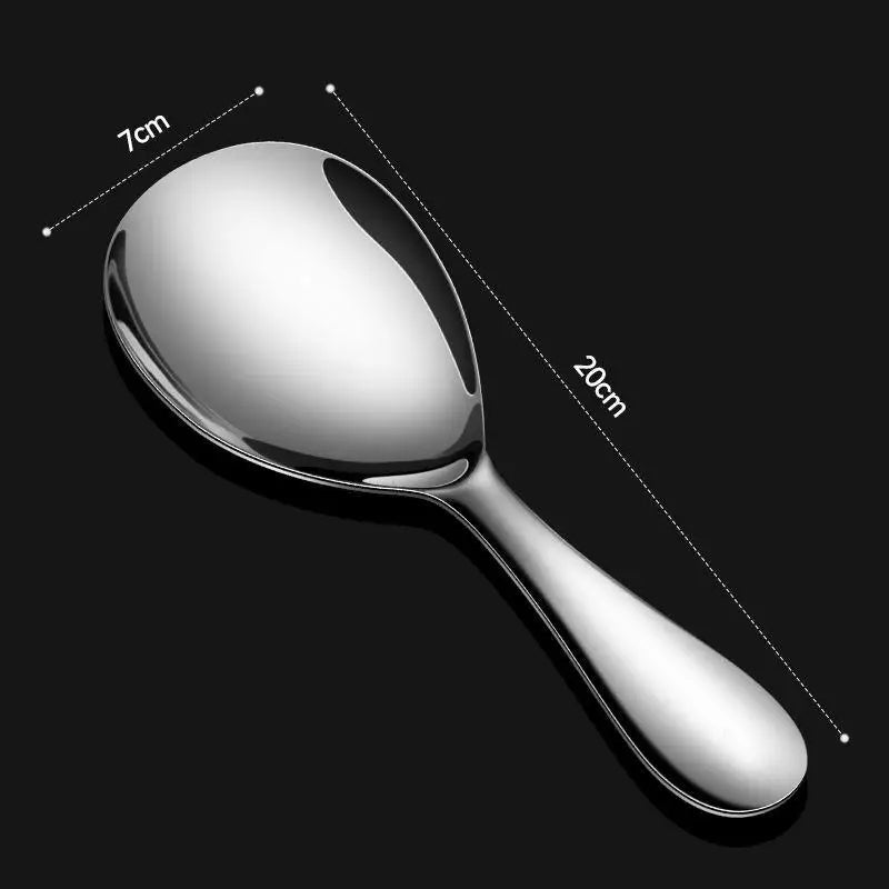 Japanese Stainless Steel Long Handle Rice Spatula & Serving Scoop